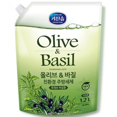 Mukunghwa Olive&Basil Жидкость для мытья посуды с ароматом базилика и душистых трав 1.2л