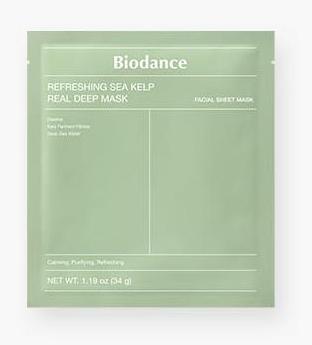 Успокаивающая гидрогелевая маска с водорослями Biodance Refreshing Sea Kelp Real Deep Mask 34г