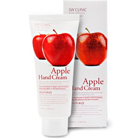 3W Clinic Apple Hand Cream Крем для рук увлажняющий с экстрактом яблока 100мл