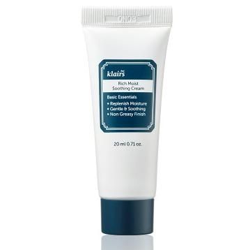 Увлажняющий и успокаивающий крем с керамидами Dear, Klairs Rich Moist Soothing Cream 20мл УЦЕНКА