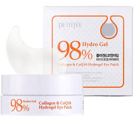 Petitfee Collagen & Co Q10 Гидрогелевые маски для кожи вокруг глаз с коллагеном и коэнзимом Q10 60шт