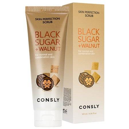 Consly Black Sugar&Walnut Skin Perfection Scrub Скраб с черным сахаром и грецким орехом 120мл
