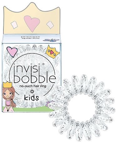 Invisibobble KIDS princess sparkle Резинка для волос (прозрачная с блёстками) 3шт