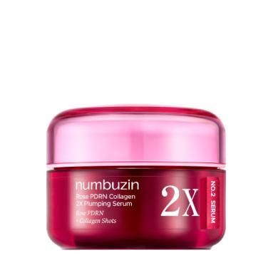 Интенсивная сыворотка с ПДРН и микроиглами Numbuzin No.2 Rose PDRN Collagen 2X Plumping Serum 30мл