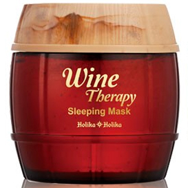 Holika Holika Wine Therapy Sleeping Mask Pack Антивозрастная ночная маска с красным вином 120мл