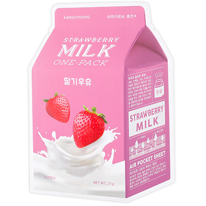 A'pieu Strawberry Milk One-Pack Осветляющая маска с экстрактом клубники 1шт