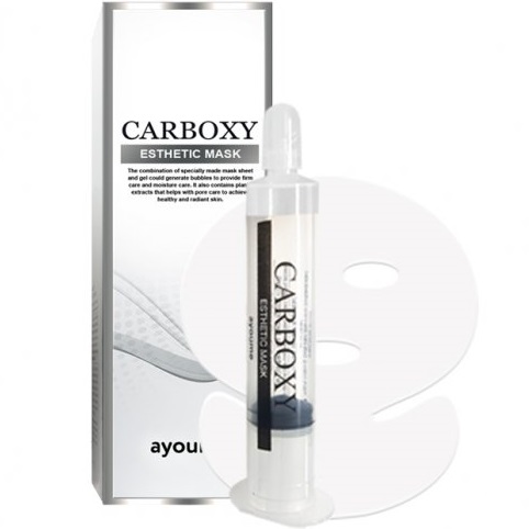Ayoume Carboxy Esthetic Mask Набор для карбокситерапии (шприц + маска на лицо и шею) 20мл/5г