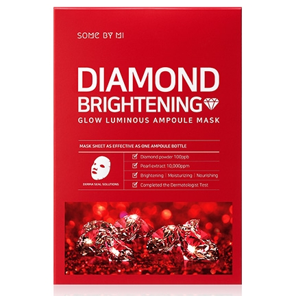 Some By Mi Diamond Brightening Calming Glow Luminous Ampoule Mask Маска с алмазной пудрой 25г
