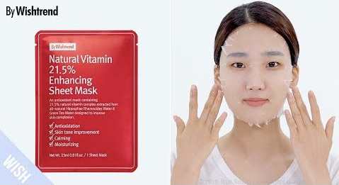 By Wishtrend Natural Vitamin 21,5% Enchancing Sheet Mask Витаминная антиоксидантная тканевая маска фото 2
