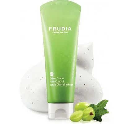 Frudia Pore Control Scrub Cleansing Foam Cкраб-пенка для умывания с зеленым виноградом УЦЕНКА 145г