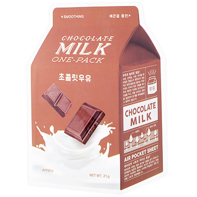 A'pieu Chocolate Milk One-Pack Смягчающая маска с экстрактом какао и сливы 1шт