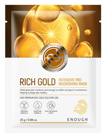 Enough Rich Gold Intensive Pro Nourishing mas Тканевая маска для лица с золотом 25г