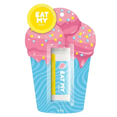 EAT MY Бальзам для губ Сливочный бабл гам 4.8г