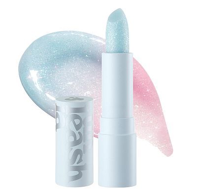 Unleashia Glacier Vegan Lip Balm No.2 Blue Lagoon Оттеночный бальзам для губ с блёстками УЦЕНКА