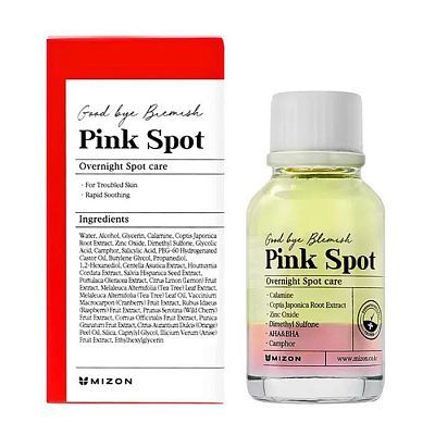 Точечное средство от прыщей на лице Mizon Good Bye Blemish Pink Spot 30мл