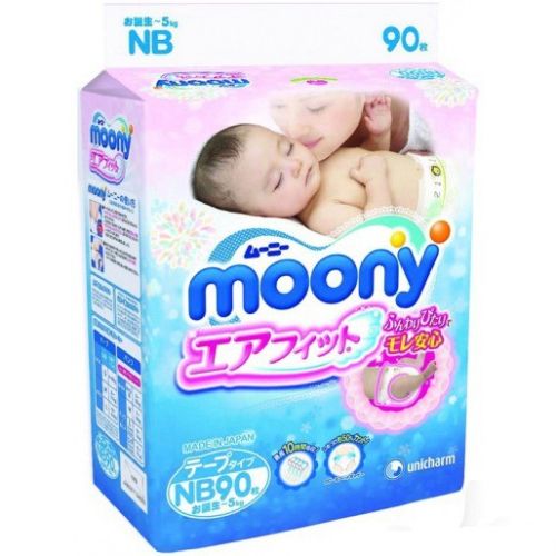 Moony Подгузники для новорожденных (до 5 кг) 90шт