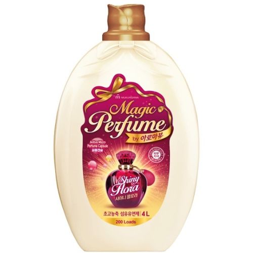 Mukunghwa Aroma Viu Magic Perfume Softner Shiny Flora Кондиционер с ароматом персика и розы 4л