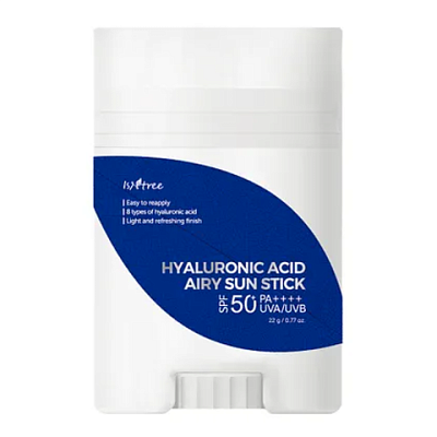 Гиалуроновый солнцезащитный стик IsNtree Hyaluronic Acid Airy Sun Stick SPF 50+ PA++++ 22 г УЦЕНКА