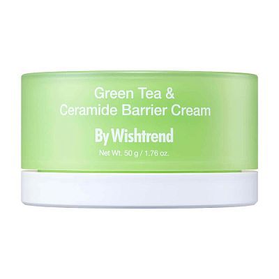 Барьерный крем с зелёным чаем и церамидами By Wishtrend Green Tea & Ceramide Barrier Cream 50г