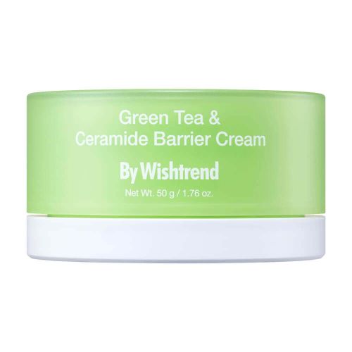 Барьерный крем с зелёным чаем и церамидами By Wishtrend Green Tea & Ceramide Barrier Cream 50г