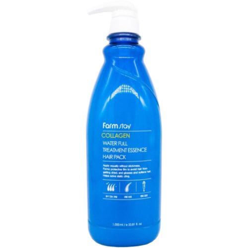 Farmstay Collagen Water Full Treatment Essence Hair Pack Маска для волос с коллагеном 1000мл