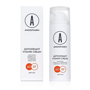 Антиоксидантный крем с витаминами А, Е, С Ангиофарм Antioxidant Vitamin Cream 50 мл