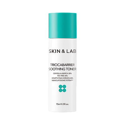 Успокаивающий тонер для проблемной кожи SKIN&LAB Tricicabarrier Soothing Toner 15мл