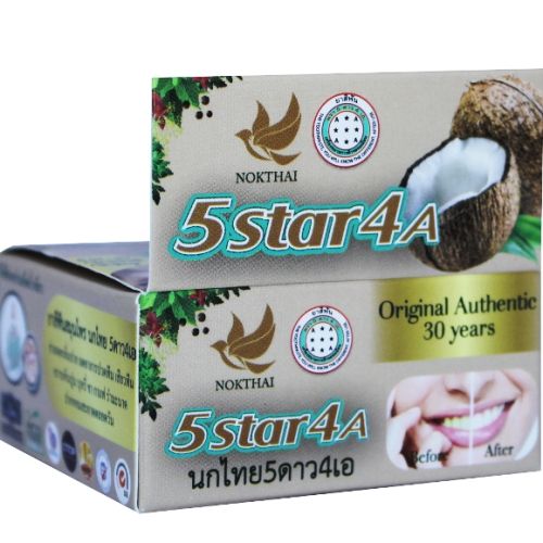 5 Star Cosmetic 5Star4A Травяная отбеливающая зубная паста с экстрактом кокоса 25г