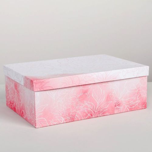 Подарочная коробка "Нежно-розовая" 28 х 18.5 х 11.5 см