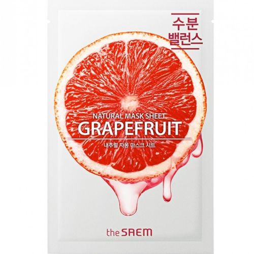 The Saem Natural Grapefruit Mask Sheet Тканевая маска с экстрактом грейпфрута 21мл