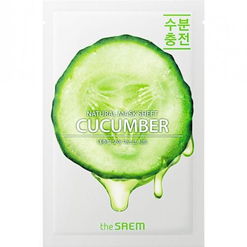 The Saem Natural Cucumber Mask Sheet Тканевая маска с экстрактом огурца 21мл