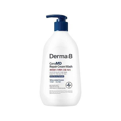 Липосомный крем-гель для душа с ламеллярной эмульсией Derma:B CeraMD Repair Cream Wash 400мл