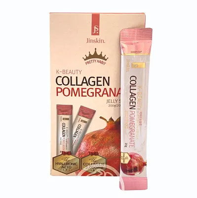 Jinskin Jinskin Collagen Pomegranate Jelly sticks Гранатовое желе с коллагеном и витамином С 20г*10ш