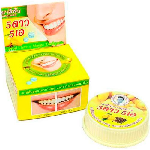 5 Star Cosmetic Травяная отбеливающая зубная паста с экстрактом Манго 25г