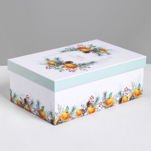 Подарочная коробка "Новогодняя" 26 × 17 × 10,5 см
