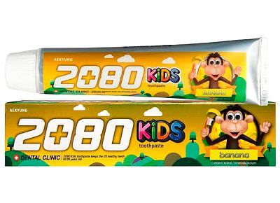 Kerasys Dental Clinic 2080 Детская зубная паста с витамином Е "Банан" 80г