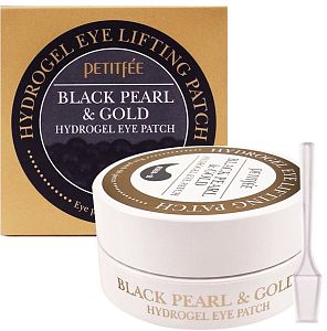 Petitfee Black Pearl & Gold Патчи для кожи вокруг глаз c черным жемчугом и золотом 60шт