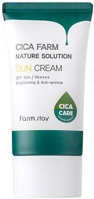 Farmstay Cica Farm Nature Solution Sun Cream Солнцезащитный крем с центеллой SPF50+/PA++++ 50г