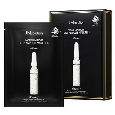 JMSolution Water Luminous S.O.S. Ampoule Mask Plus Black Тканевая маска для восстановления кожи 30мл