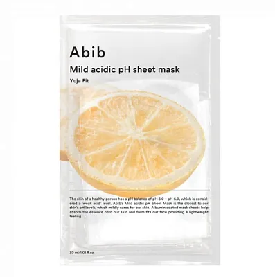 Abib Mild Acidic pH Sheet Mask Yuja Fit Осветляющая слабокислотная маска с юдзу 30 мл