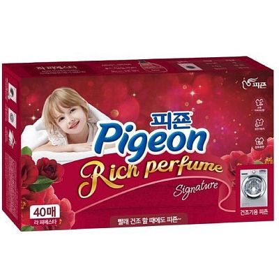 Pigeon Rich Perfume Signature Dryer Sheet La Fiesta Кондиционер для белья 40 листов