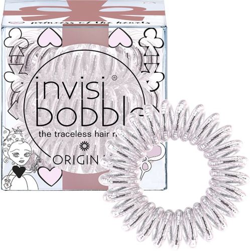 Invisibobble ORIGINAL Princess of the Hearts Резинка-браслет для волос (искристый розовый) 3шт