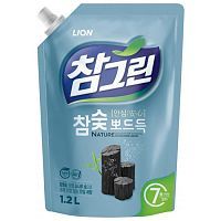 CJ Lion Chamgreen Kangwon Pine Charcoal Средство для мытья посуды и овощей с углем (рефил) 1.2л