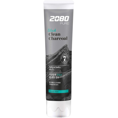 Kerasys 2080 Pure Black Clean Charcoal Зубная паста с углем 120г