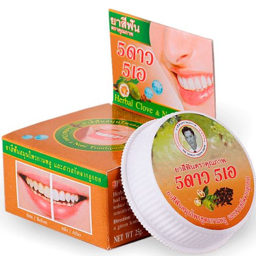 5 Star Cosmetic Травяная отбеливающая зубная паста с экстрактом Нони 25г