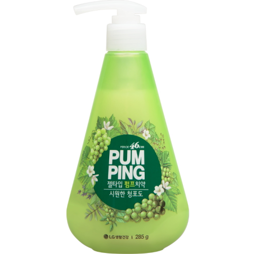 LG Perioe Green Grape Pumping Toothpaste Зубная паста c ароматом зеленого винограда 285г
