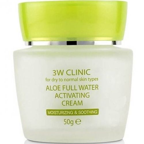 3W Clinic Aloe Full Water Activating Крем для лица с алоэ 50г