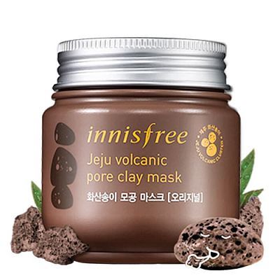 Innisfree Jeju Volcanic Pore Clay Mask Интенсивно очищающая маска для пор с пеплом 100мл