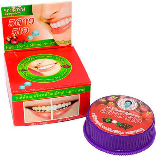 5 Star Cosmetic Травяная отбеливающая зубная паста с экстрактом Мангостина 25г