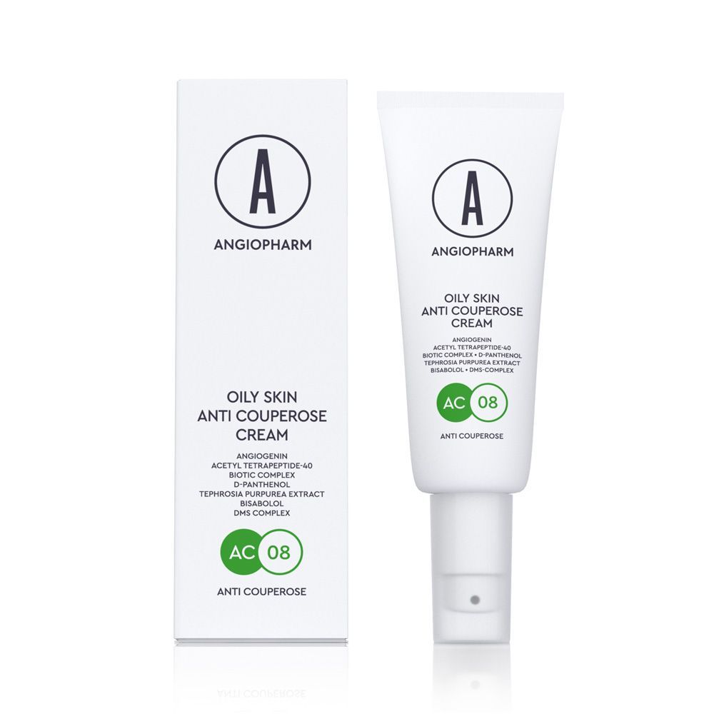 Антикуперозный крем для себопрофицитной кожи Aнгиофарм Oily Skin Anticouperose Cream
